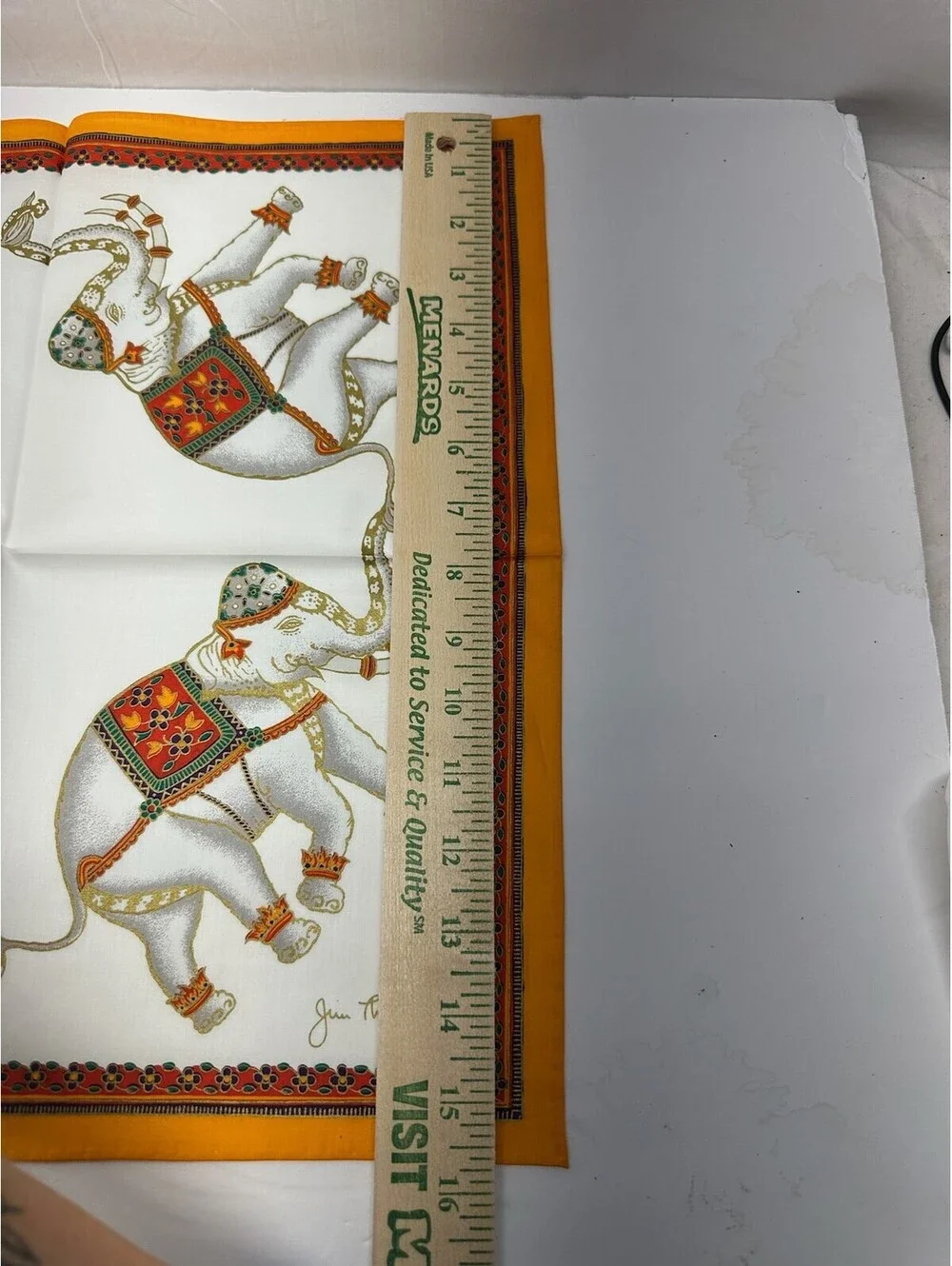 New Jim Thompson‎ Elephant Print Voile Napkin Storage Location Number: B-14